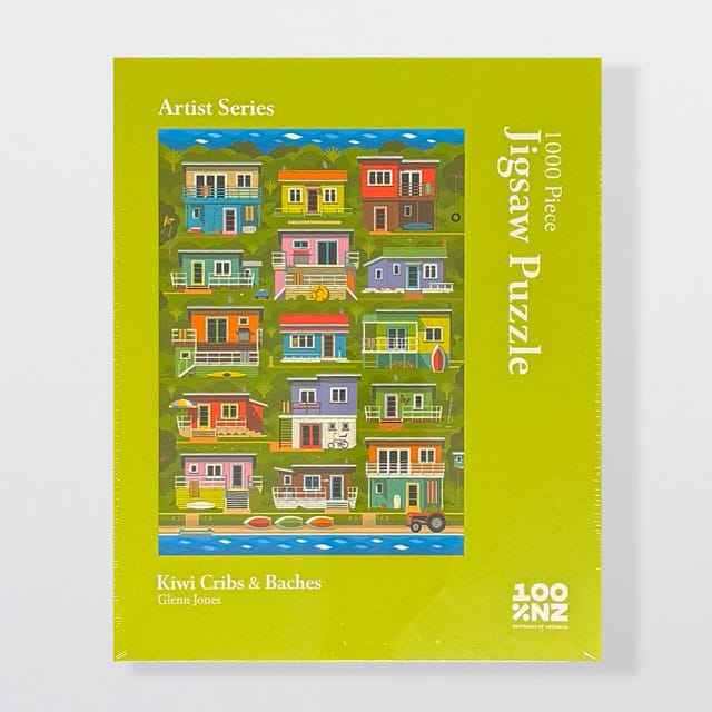 100% NZ Kiwi Cribs & Baches Jigsaw Puzzle jigsaw Puzzle