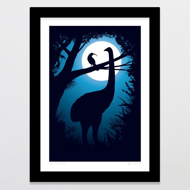 Glenn Jones Art Lost In The Bush Art Print Art Print A4 / Black