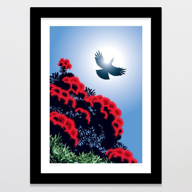 Glenn Jones Art Summer Sky Art Print Art Print A4 / Black