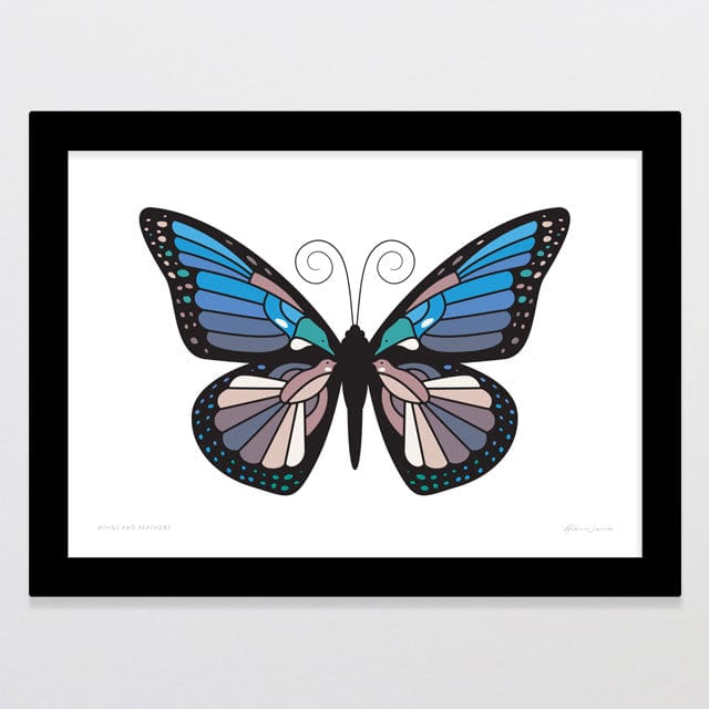 Glenn Jones Art Wings And Feathers Art Print Art Print A4 / Black