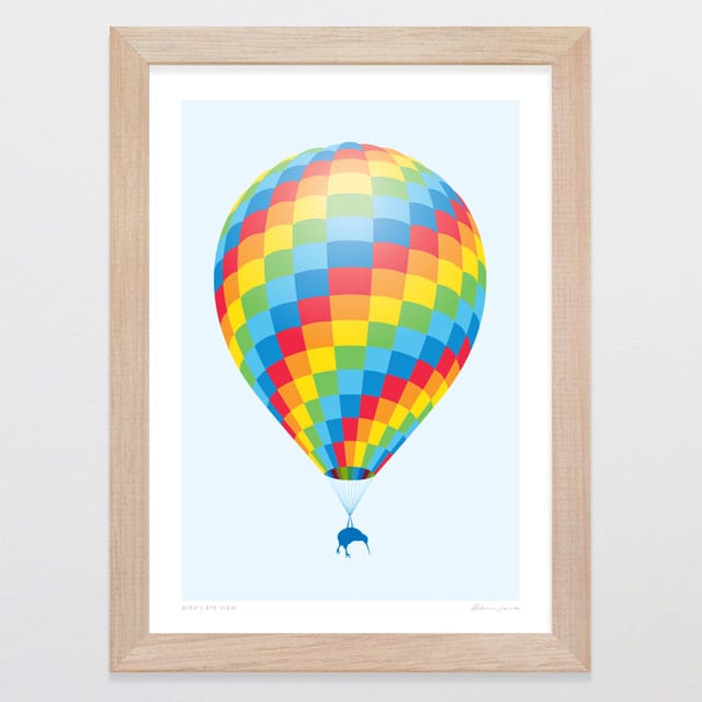 Glenn Jones Art Birds Eye View Art Print Art Print A4 / Oak