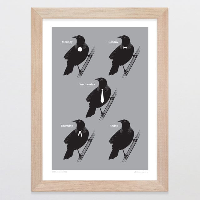 Glenn Jones Art Casual Fridays Art Print Art Print A4 / Oak