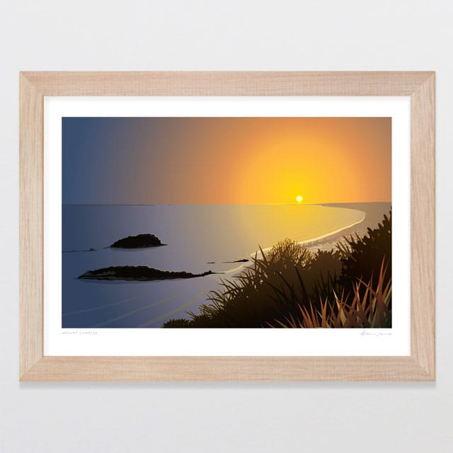 Glenn Jones Art Mount Sunrise Art Print Art Print A4 / Oak
