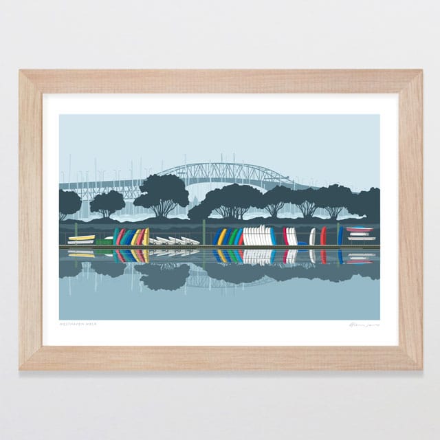 Glenn Jones Art Westhaven Walk Art Print A4 / Oak