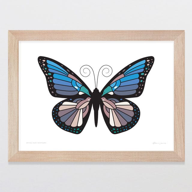 Glenn Jones Art Wings And Feathers Art Print Art Print A4 / Oak