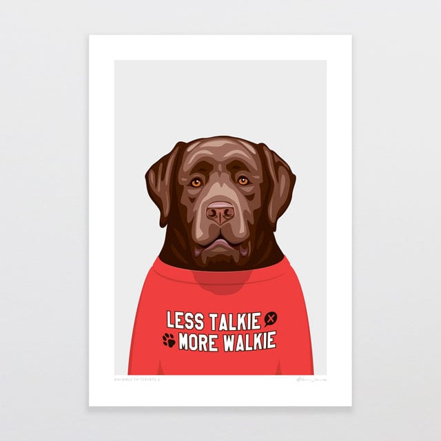 Glenn Jones Art Animals In Tshirts 2 Art Print Art Print A4 / Unframed