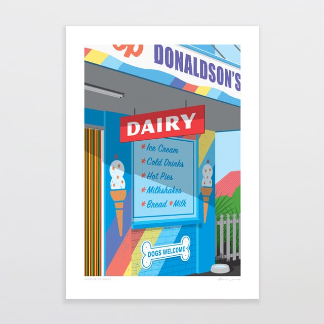 Glenn Jones Art Favourite Dairy Art Print Art Print A4 / Unframed