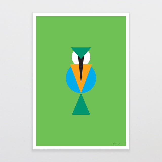 Glenn Jones Art Geometric Kotare Art Print A4 / Unframed