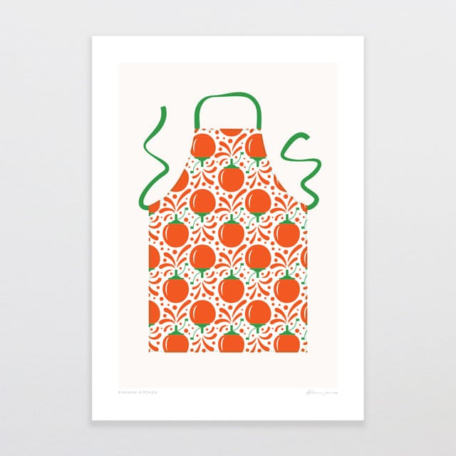 Glenn Jones Art Kiwiana Kitchen - Tomato Art Print Art Print A4 / Unframed