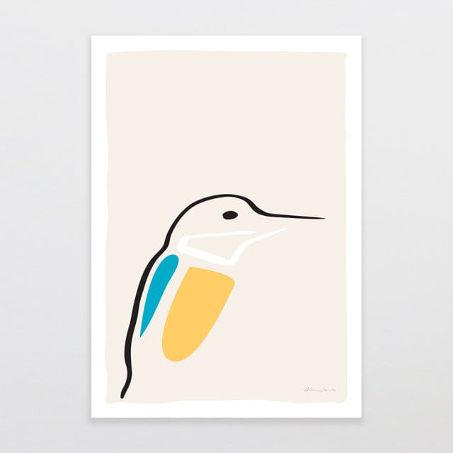 Glenn Jones Art Kotare Ink Bird Art Print A4 / Unframed