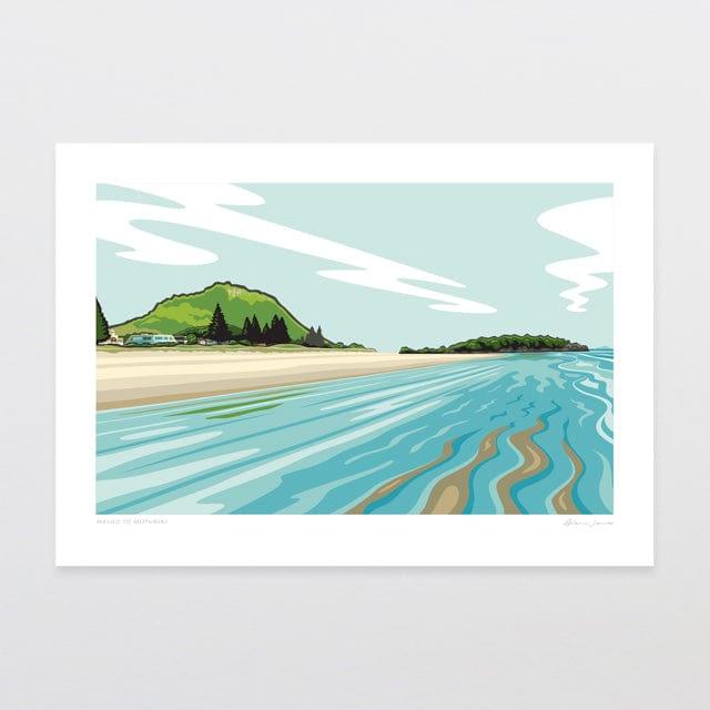 Glenn Jones Art Mauao To Moturiki Art Print Art Print A4 / Unframed