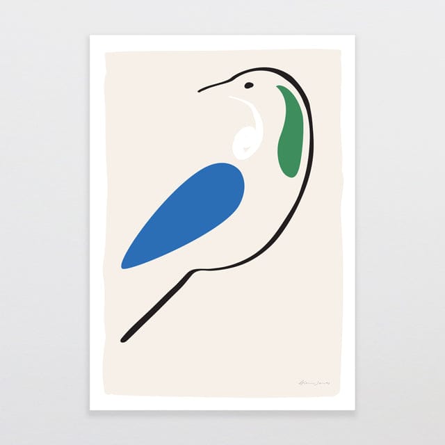 Glenn Jones Art Tui Ink Bird Art Print A4 / Unframed