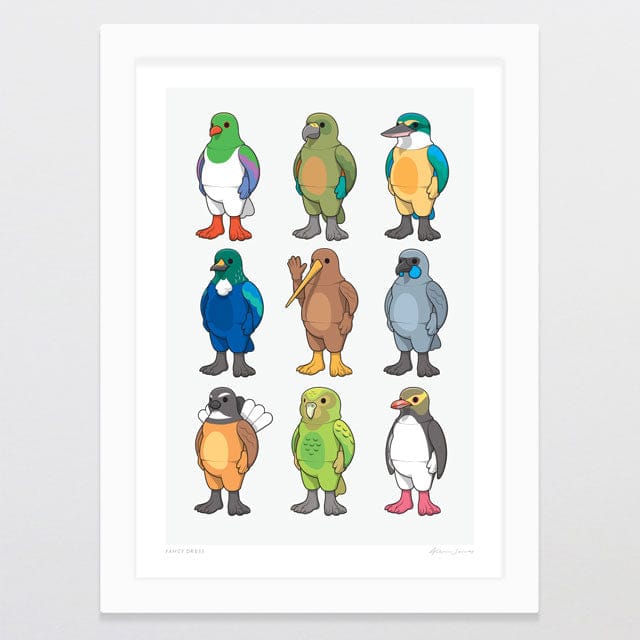 Glenn Jones Art Fancy Dress Art Print Art Print A4 / White