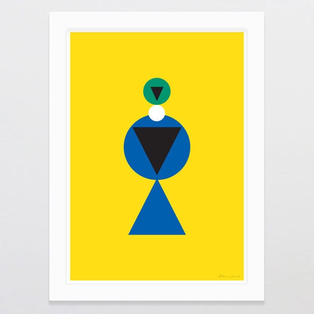 Glenn Jones Art Geometric Tui Art Print A4 / White