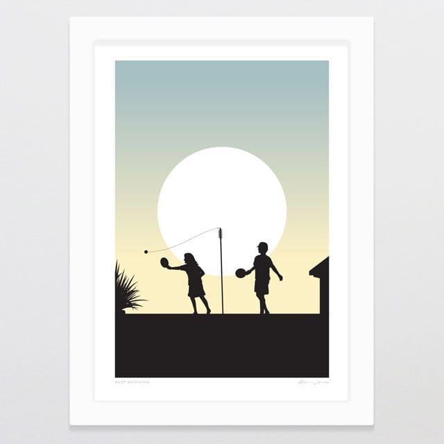 Glenn Jones Art Keep Swinging Art Print Art Print A4 / White