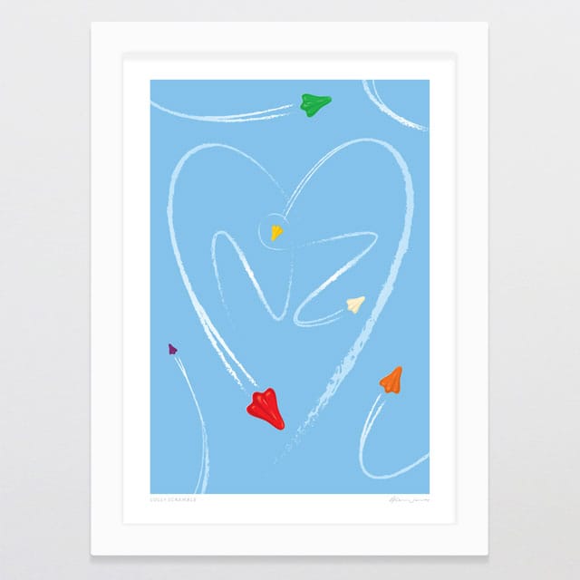 Glenn Jones Art Lollt Scramble Art Print Art Print A4 / White