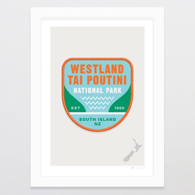 Glenn Jones Art National Park Patch - Westland Art Print Art Print A4 / White