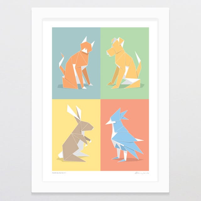 Glenn Jones Art Paper Pets Art Print Art Print A4 / White