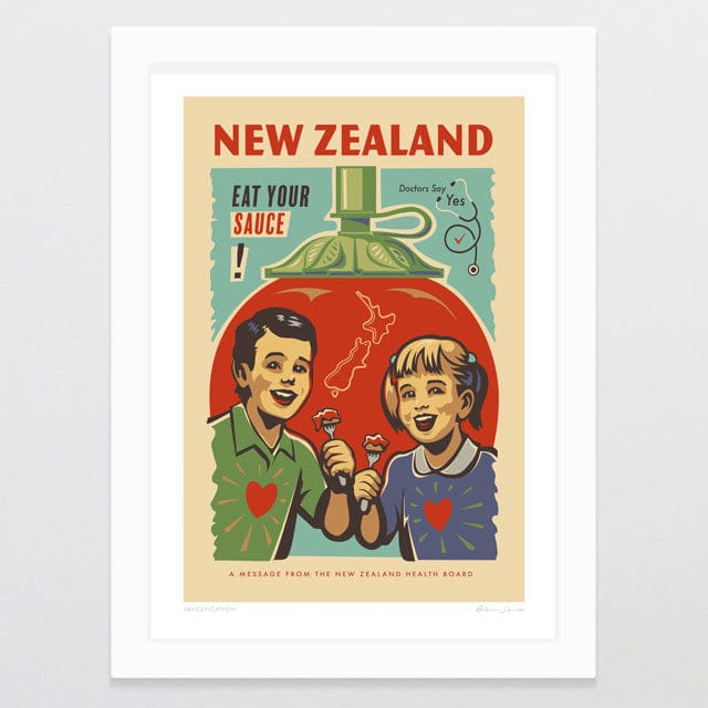 Glenn Jones Art Saucefication Art Print Art Print A4 / White