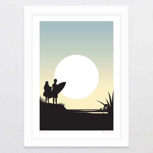 Glenn Jones Art Surf Watch Art Print Art Print A4 / White