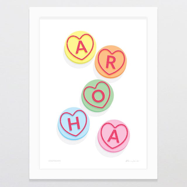 Glenn Jones Art Sweethearts Art Print Art Print A4 / White