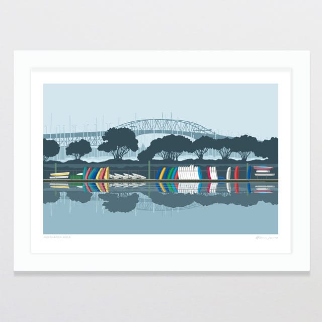 Glenn Jones Art Westhaven Walk Art Print A4 / White