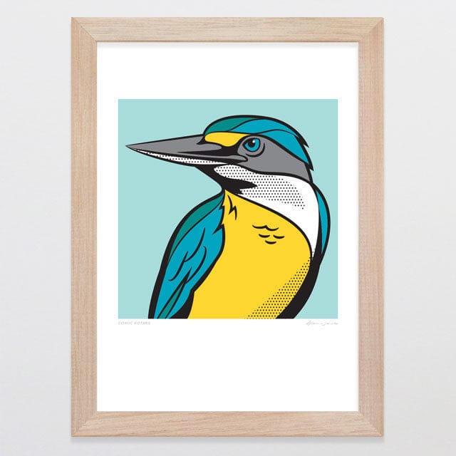 Glenn Jones Art Comic Kotare Art Print Art Print