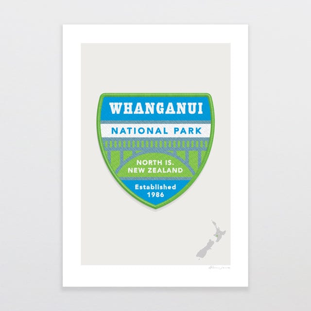 Glenn Jones Art National Park Patch - Whanganui Art Print Art Print