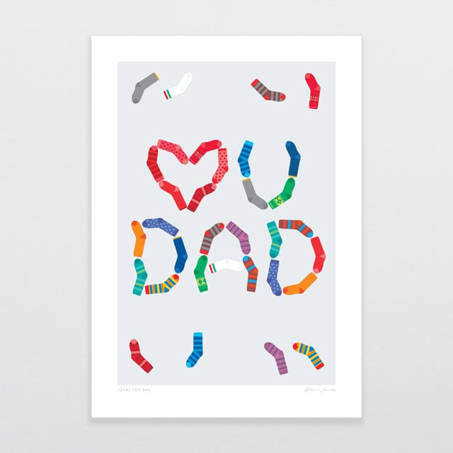 Glenn Jones Art Socks For Dad Art Print Art Print