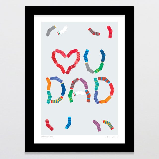 Glenn Jones Art Socks For Dad Art Print Art Print