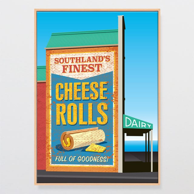 Glenn Jones Art Cheese Rolls Canvas Print Canvas Print A2 / Oak