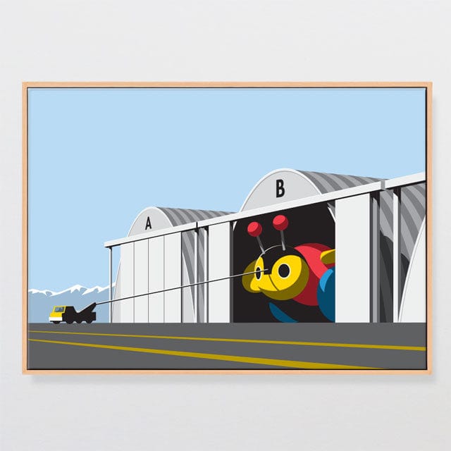 Glenn Jones Art Secret Hangar Canvas Print Canvas Print A2 / Oak