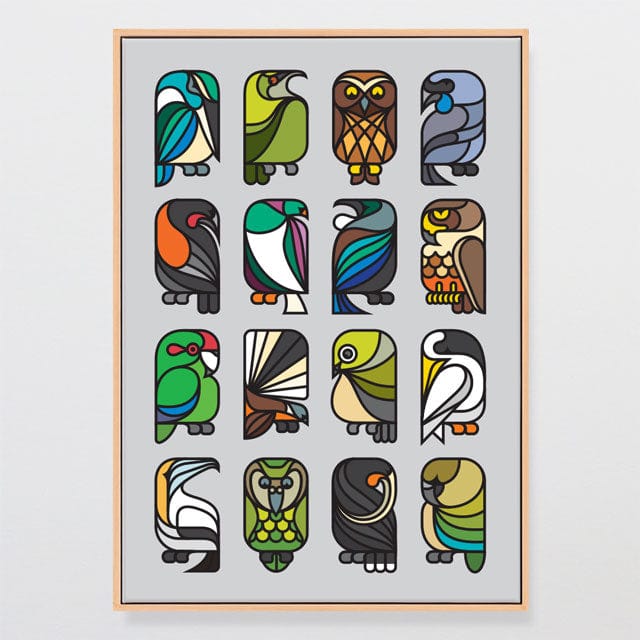 Glenn Jones Art Simply Birds Canvas Print Canvas Print A2 / Oak