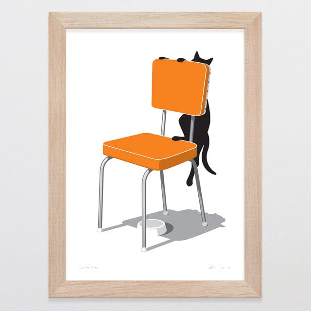 Glenn Jones Art Climb Time Art Print Art Print A4 / Oak