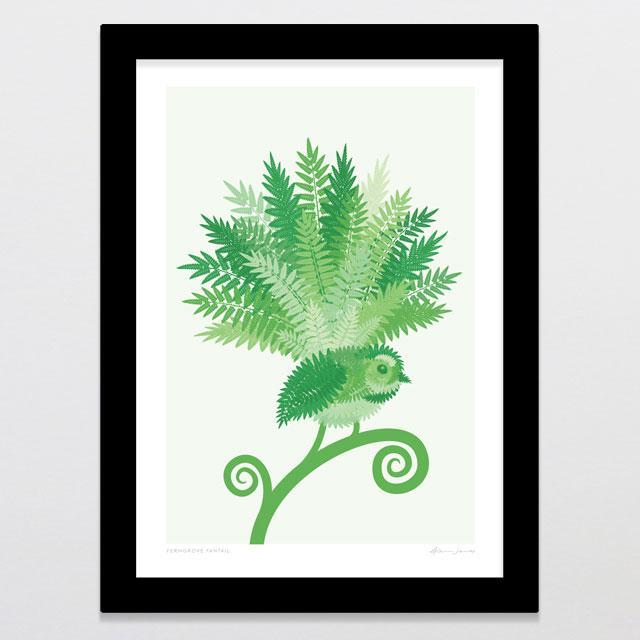 Ferngrove Fantail Art Print-Glenn Jones Art