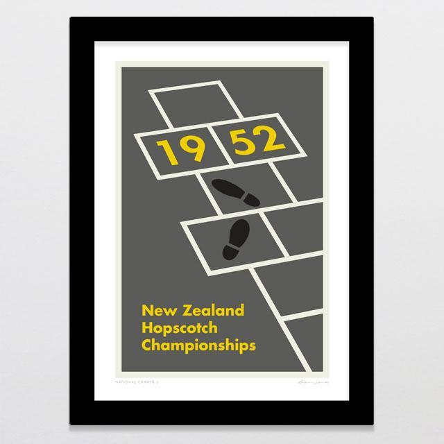 National Champs 3 - Hopscotch Art Print-Glenn Jones Art