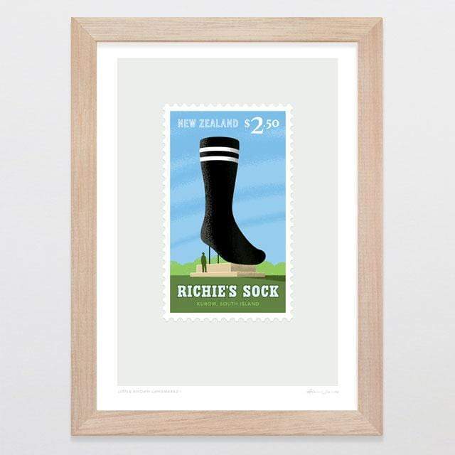 Glenn Jones Art Little Known Landmark 1 Art Print Art Print A4 Print / Raw Oak Frame