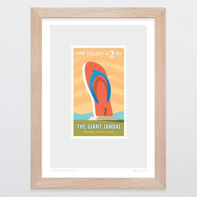 Glenn Jones Art Little Known Landmark 3 Art Print Art Print A4 Print / Raw Oak Frame