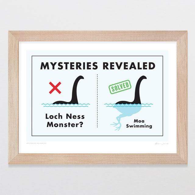 Glenn Jones Art Mysteries Revealed Art Print Art Print A4 Print / Raw Oak Frame