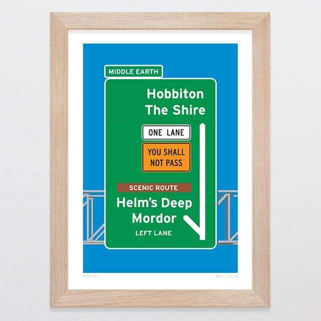 Glenn Jones Art Road Trip Art Print Art Print A4 Print / Raw Oak Frame