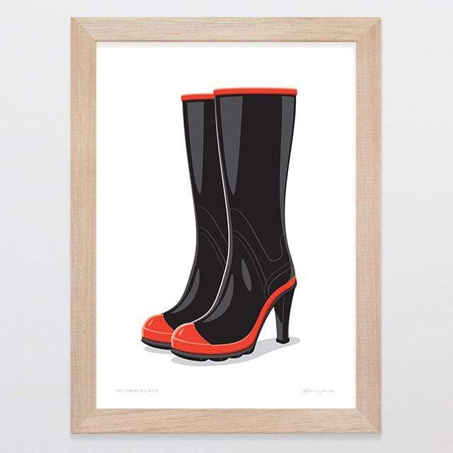 Glenn Jones Art The Farmer's Wife Art Print Art Print A4 Print / Raw Oak Frame
