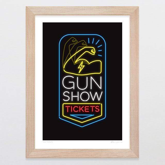 Glenn Jones Art Two Tickets Art Print Art Print A4 Print / Raw Oak Frame