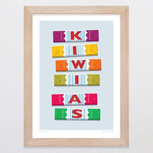 Glenn Jones Art Yeah Sweet Art Print Art Print A4 Print / Raw Oak Frame