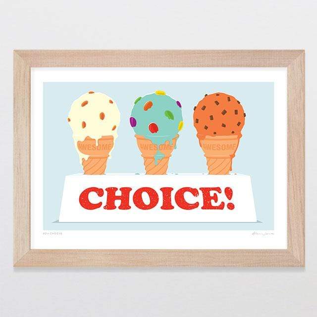 Glenn Jones Art You Choose Art Print Art Print A4 Print / Raw Oak Frame