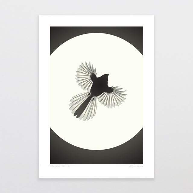Glenn Jones Art Full Moon Fantail Art Print Art Print A4 Print / Unframed