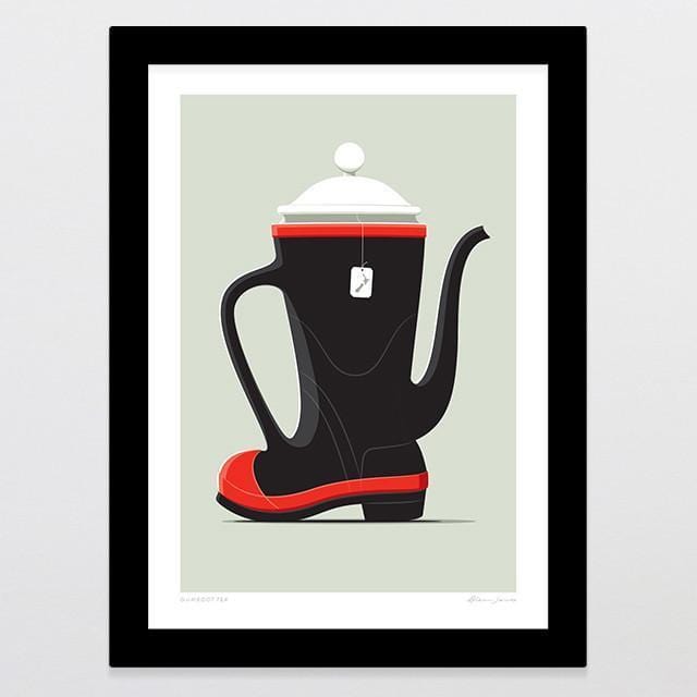 Gumboot Tea Art Print-Glenn Jones Art