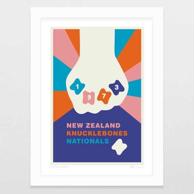 National Champs 6 - Knucklebones Art Print-Glenn Jones Art