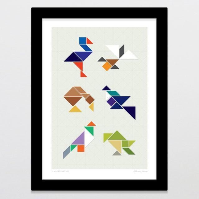 Tangram Natives Art Print-Glenn Jones Art