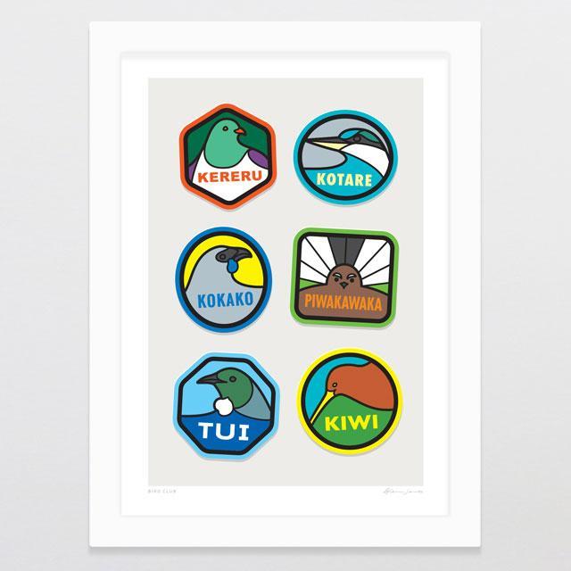 Bird Club Art Print-Glenn Jones Art