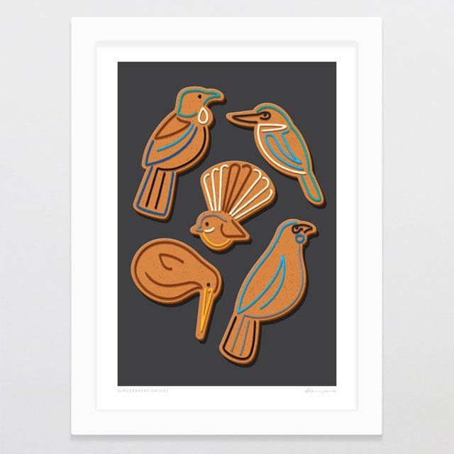Gingerbread Natives Art Print-Glenn Jones Art